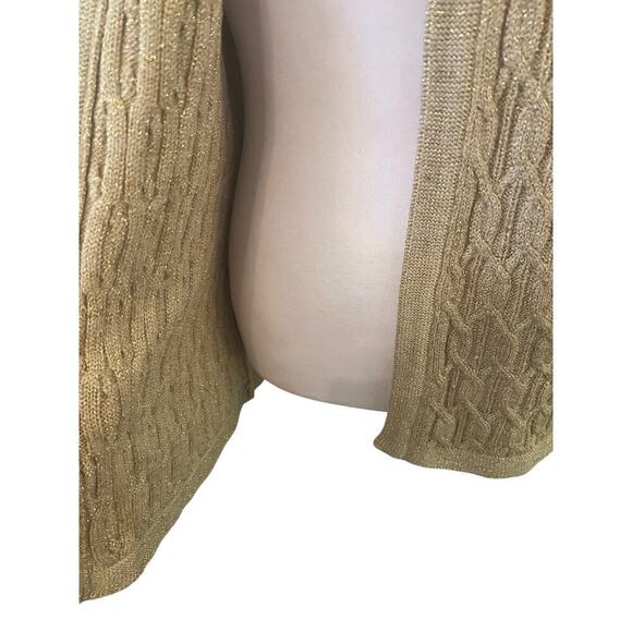 Vintage British Colony of Hong Kong Gold Handmade Wool Blend Sweater  M - Picture 7 of 9